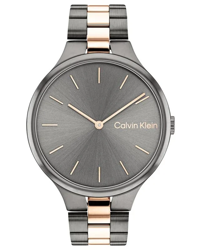 Calvin Klein Women Linked Round Grey Watches