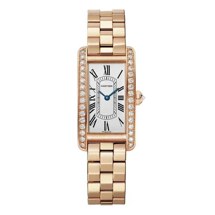 Cartier Tank Américaine Watch, Small Model, Quartz Movement, Rose Gold MPN: WJTA0056