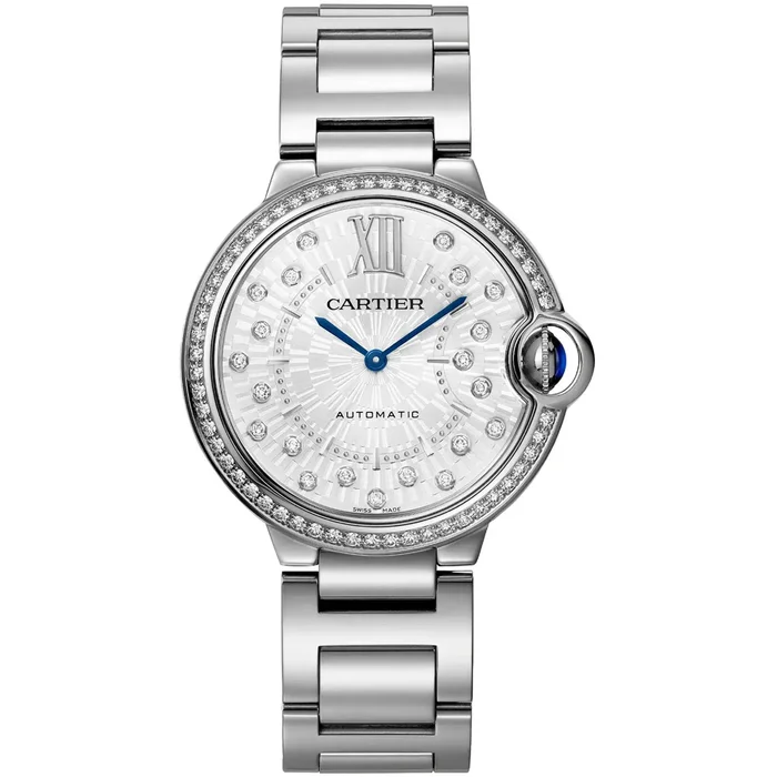 Cartier Women’s Watch – Ballon Bleu de Cartier Automatic Silver Tone Dial | W4BB0036