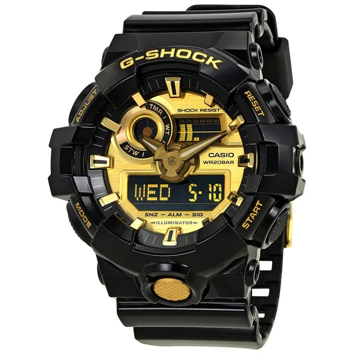 Casio G-Shock Gold-Tone Dial Black Resin Men’s Watch GA-710GB-1ACRWatch