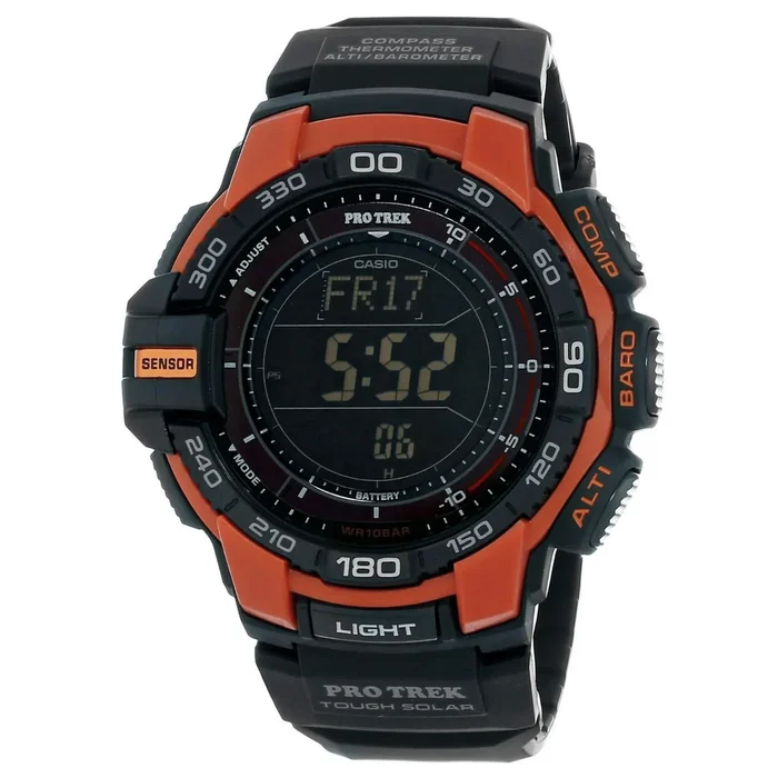 Casio Men’s Tough Solar Digital Black Dial Resin Strap Chrono Watch | PRG270-4