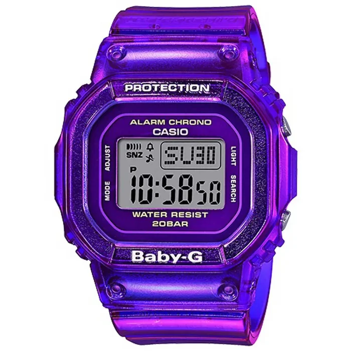Casio Women’s Quartz Watch – Baby-G Alarm Semi-Transparent Resin Strap | BGD560S-6