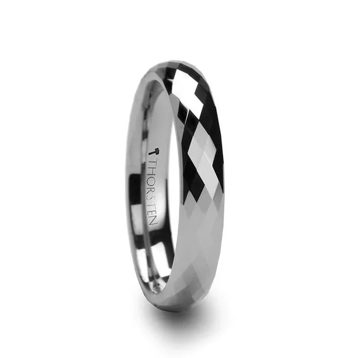 CELONA 288 Diamond Faceted Women’s Tungsten Ring – 4mm & 6mm