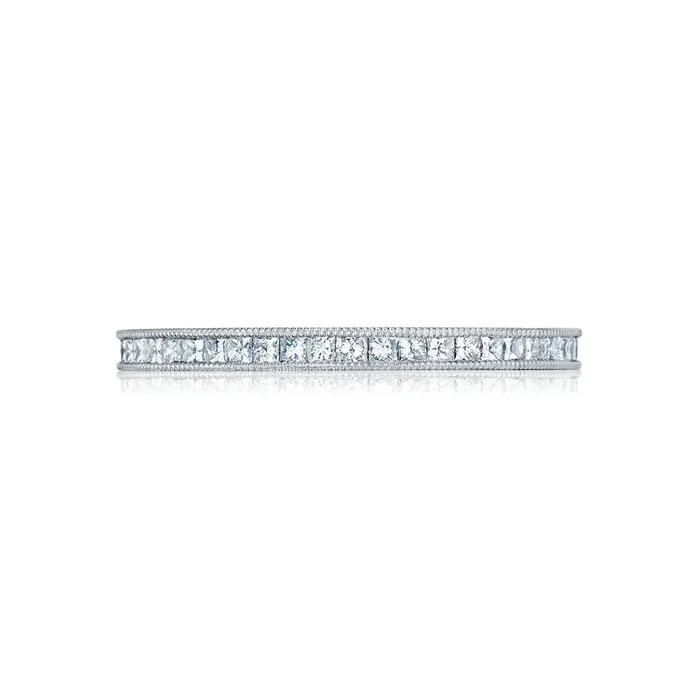 Channel Set Princess Wedding Band