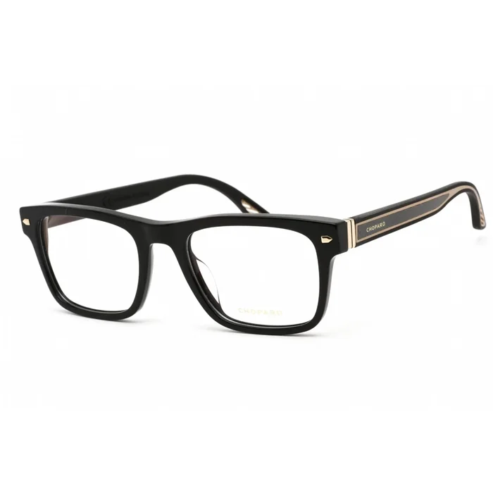 Chopard Men’s Eyeglasses – Full Rim Shiny Black Rectangular Plastic | VCH326 0700