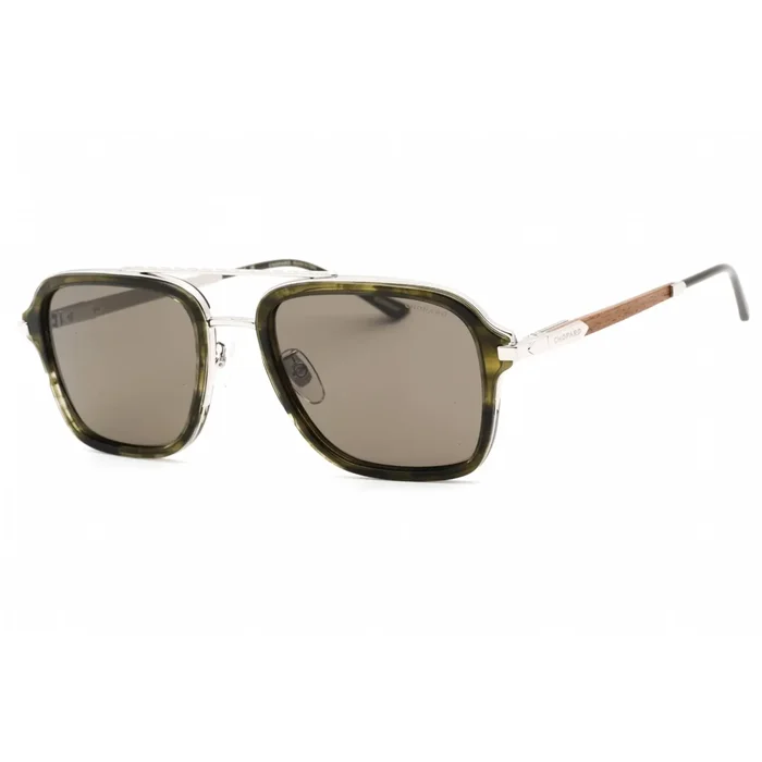 Chopard Men’s Sunglasses – Full Rim Shiny Palladium Metal Square Frame | SCHG36 579P