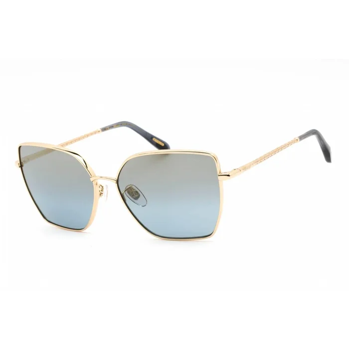 Chopard Men’s Sunglasses – Full Rim Shiny Rose Gold Metal Rectangular | SCHF76V 300G