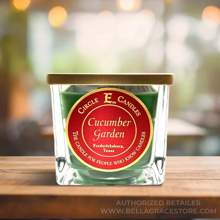 Circle E Candles Cucumber Garden Scent 8oz Small Jar Candle