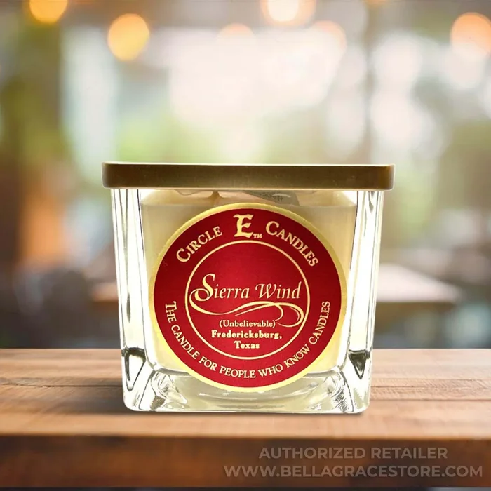 Circle E Candles Sierra Wind Scent Medium Jar 22oz 2 Wicks