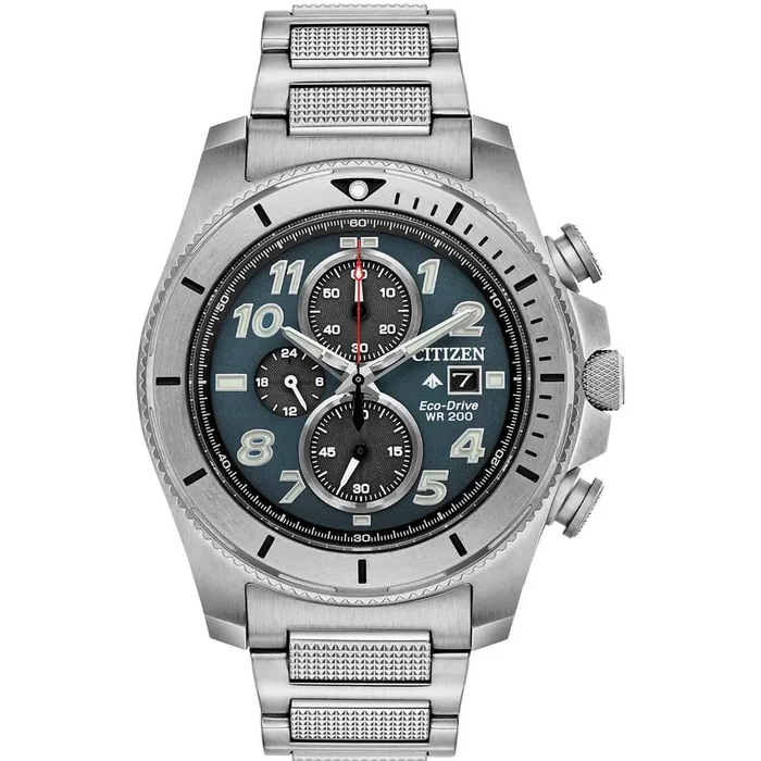 Citizen Men’s Eco Drive Watch – Promaster Tough Chrono Silver Bracelet | CA0720-54H