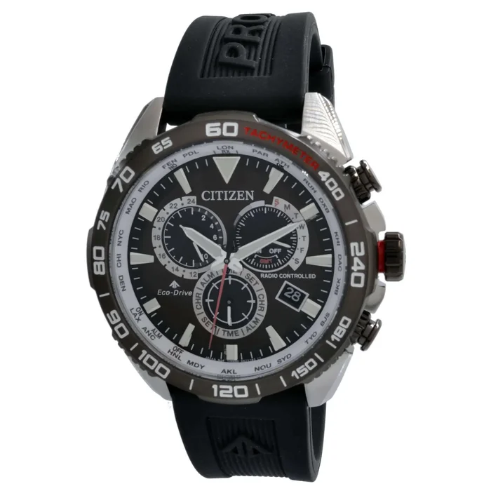 Citizen Men’s Watch – Promaster Chronograph Black Polyurethane Strap | CB5036-10X