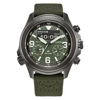 Citizen Promaster Land Ani-Digi Watch with Forest Green Dial #JV1005-02W