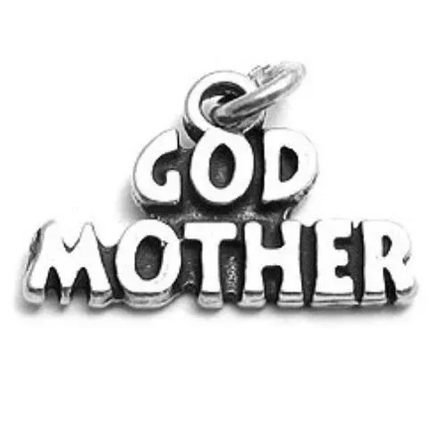 Classy “Godmother” Charm in Sterling Silver