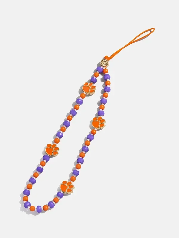 Clemson University Beaded Phone Charm – Clemson University