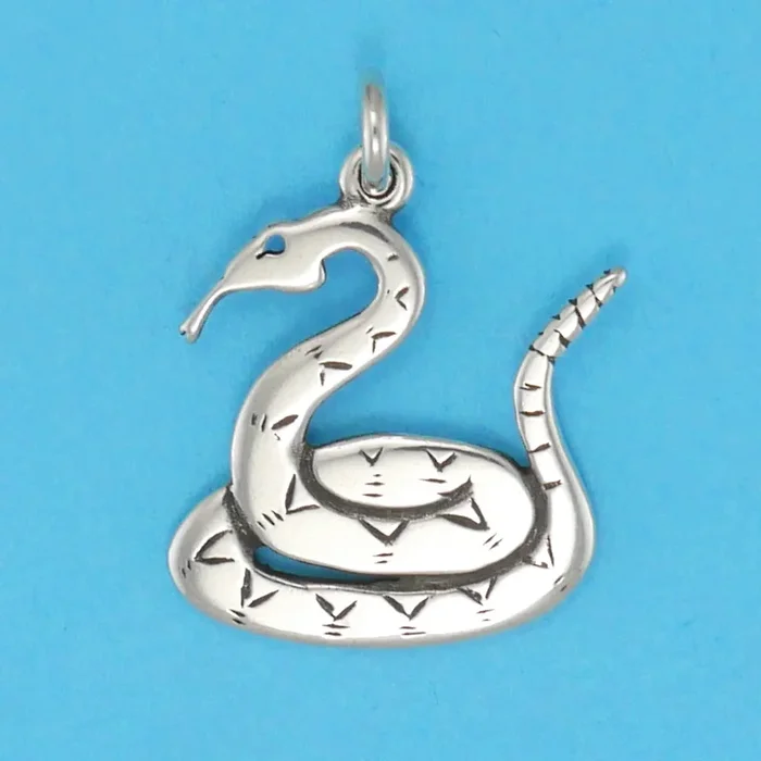 Coiled Rattlesnake Charm