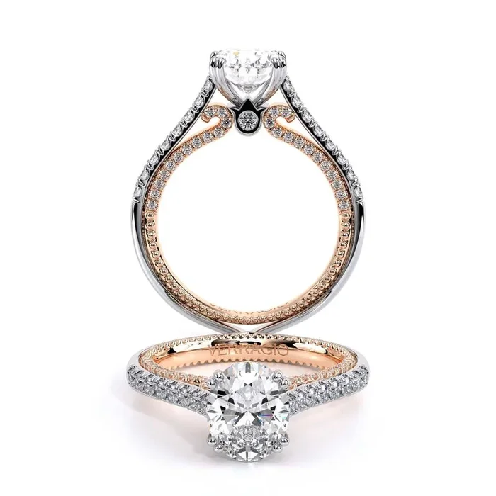 COUTURE-0452OV-18K TWO TONE OVAL