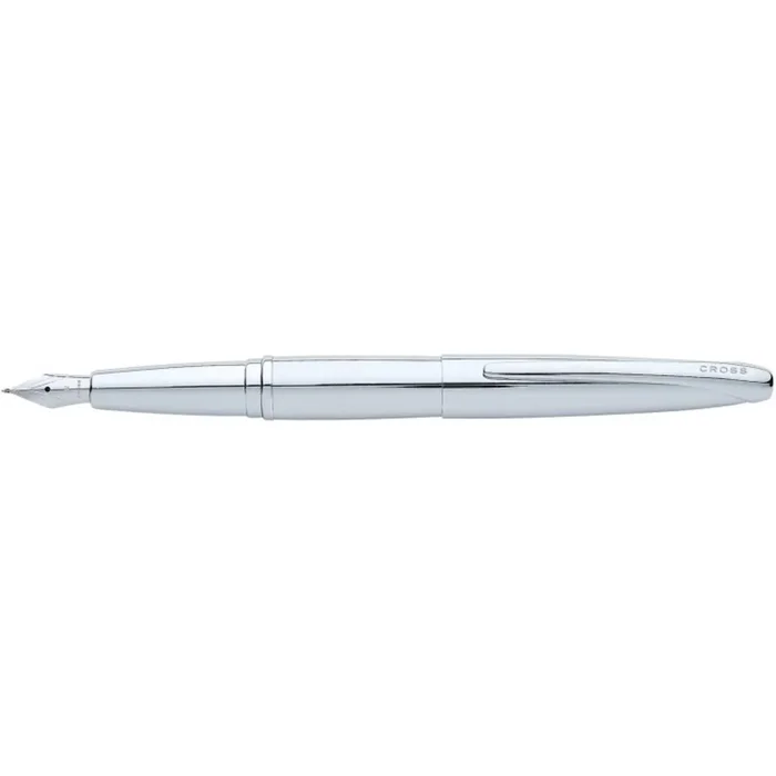 Cross Fountain Pen – ATX Polished Pure Chrome Finish Barrel, Medium Nib | 886-2MS