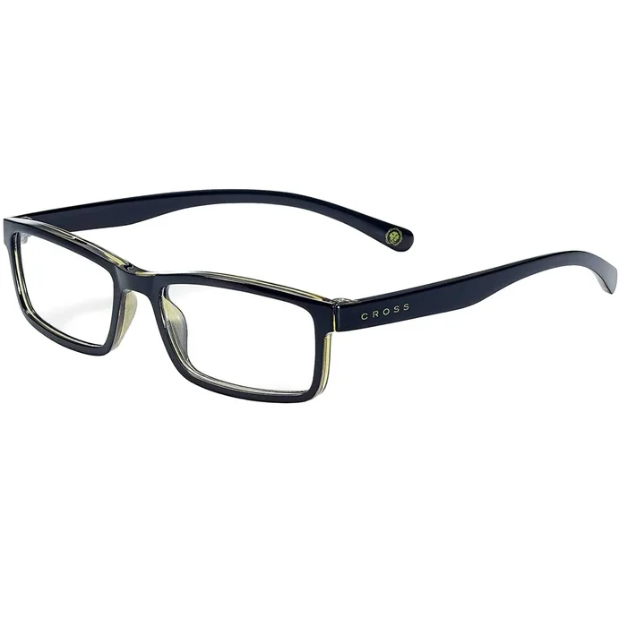 Cross Unisex Reading Glasses – Stanford Black Rectangular Frame, +1.00 | RD0190-1A