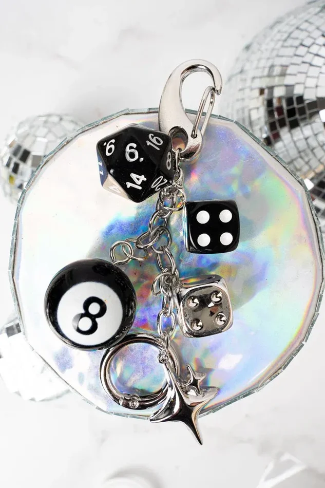 Crystal Avenue Fortune’s Favorite Silvertone Bag Charm