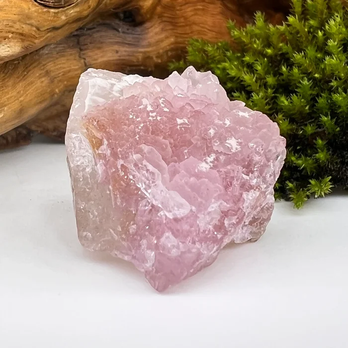 Crystallized Rose Quartz Cluster Frosty 8 grams #36