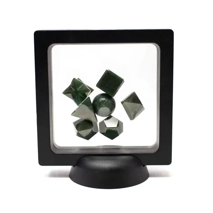 Dark Green Aventurine Geometric Set 7 Pieces – Sacred Geometry