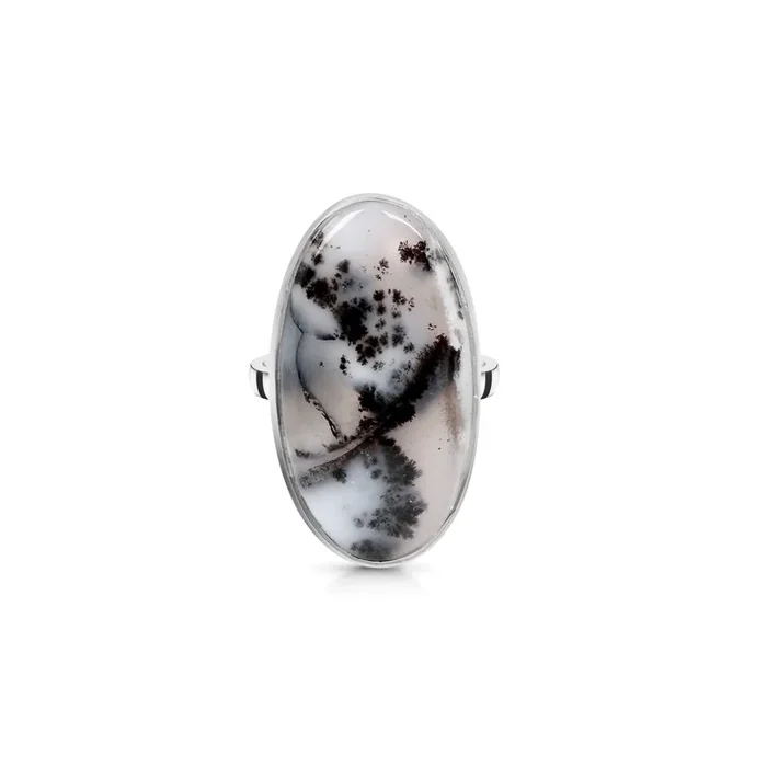 Dendritic Agate Adjustable Ring-(DDA-R-13.)
