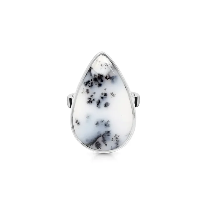 Dendritic Agate Adjustable Ring-(DDA-R-20.)