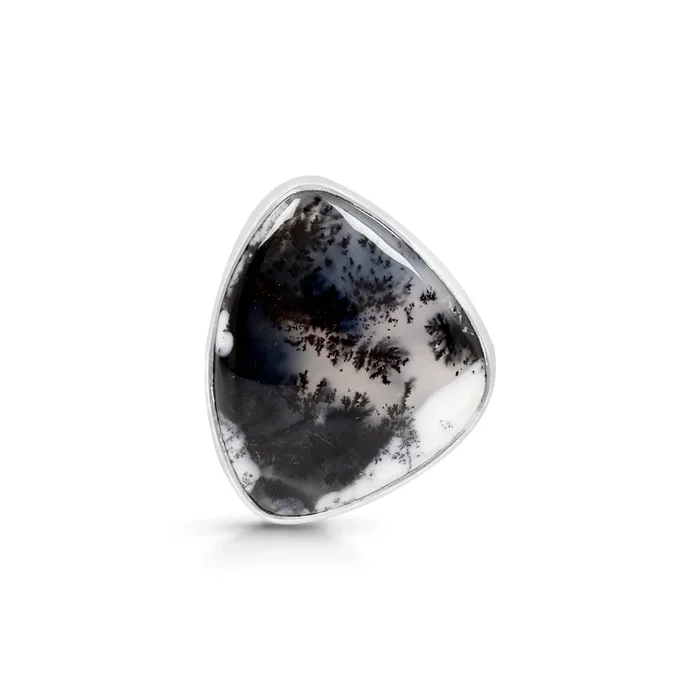 Dendritic Agate Adjustable Ring-(DDA-R-32.)
