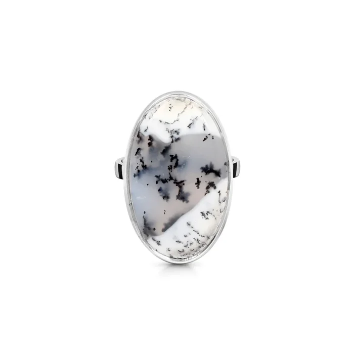 Dendritic Agate Adjustable Ring-(DDA-R-5.)