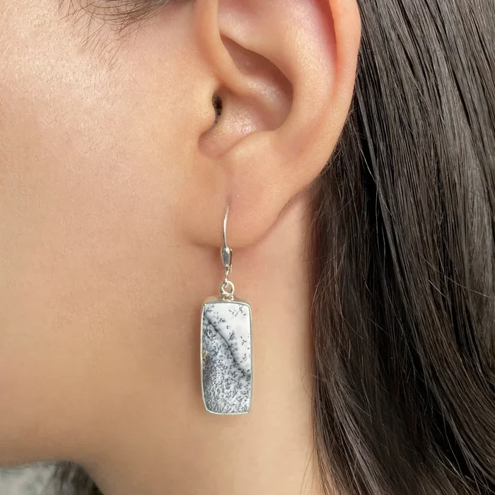 Dendritic Agate Earring-(DDA-E-20)