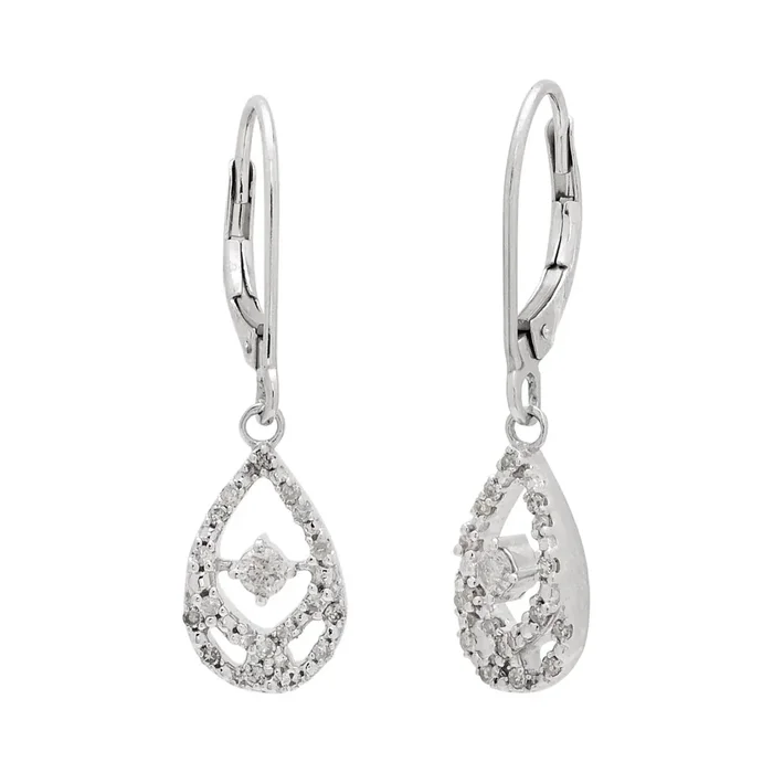 Diamond Earrings in Sterling Silver (1/4ct tw)
