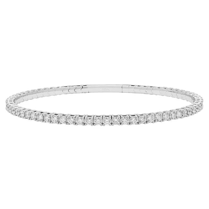 Diamond Flexible Bracelet in 14kt White Gold (3ct tw)
