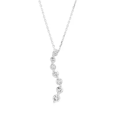 Diamond Journey Necklace in 14kt White Gold (1/4ct tw)