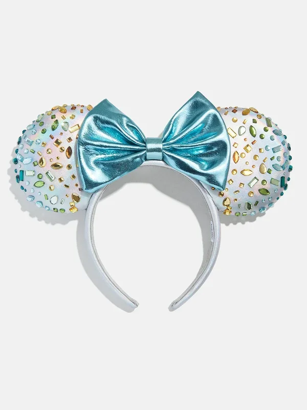 Disney Minnie Mouse Blue Iridescent Headband – Minnie Mouse Blue Iridescent Ears