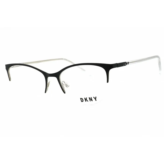 Dkny Women’s Eyeglasses – Black Cat Eye Half Rim Frame Clear Demo Lens | DK3006 001