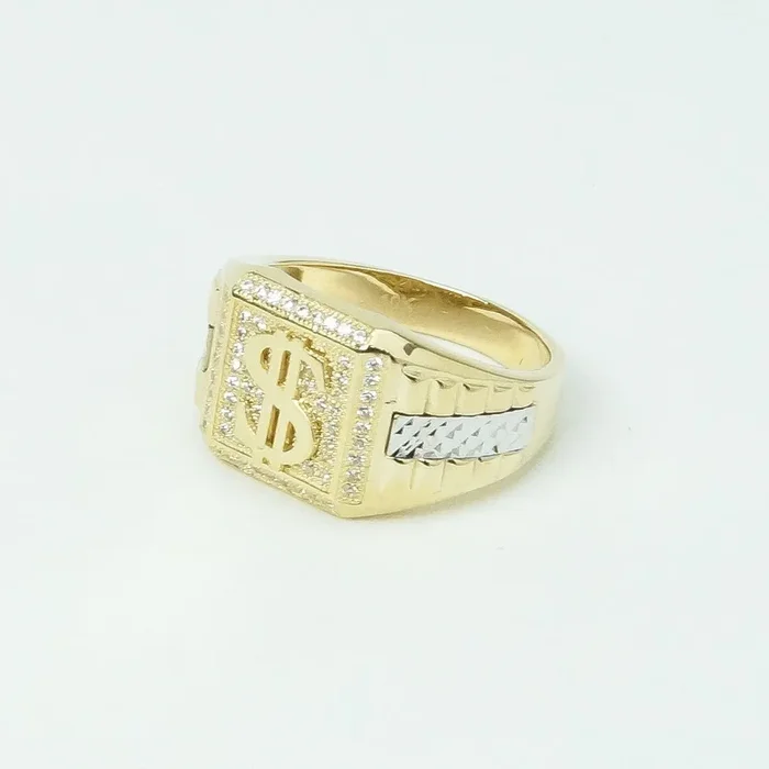 Dollar Sign ring in 10K