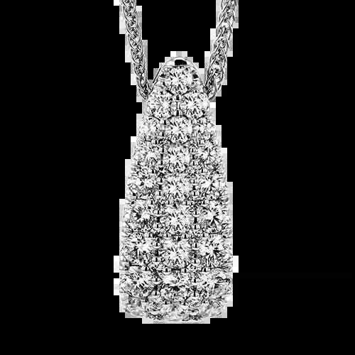 Dome Pendant in 18k Gold with Diamonds