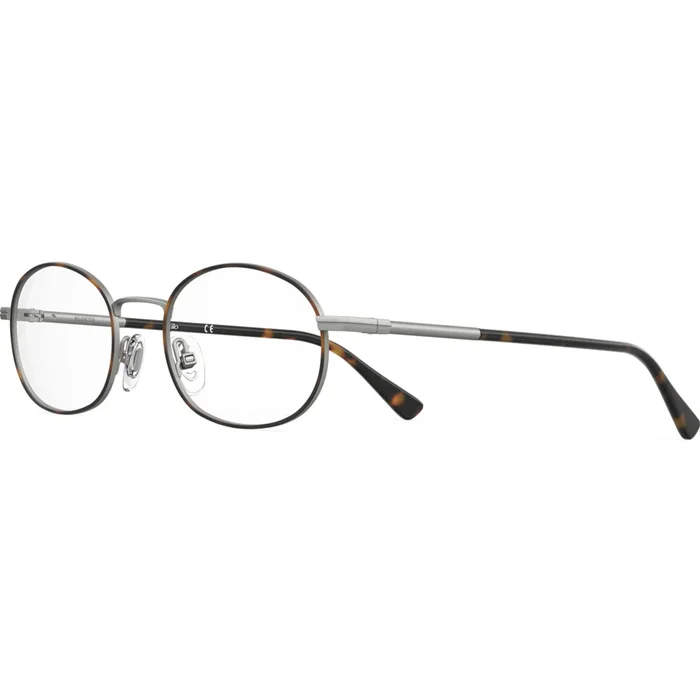 Elasta Men’s Eyeglasses – Havana Grey Metal Full Rim Oval Shape Frame | E 7247 0AB8