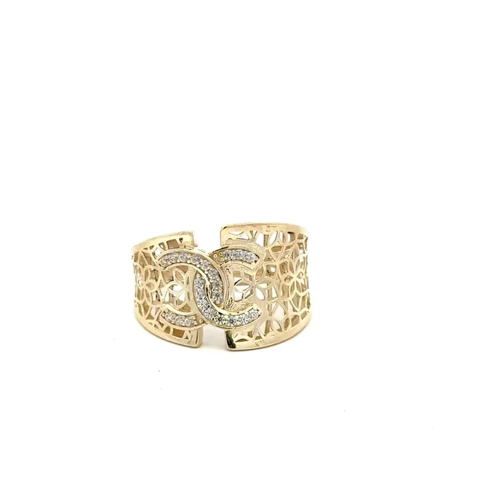 Elegant Gold Cuff ring 10k #8