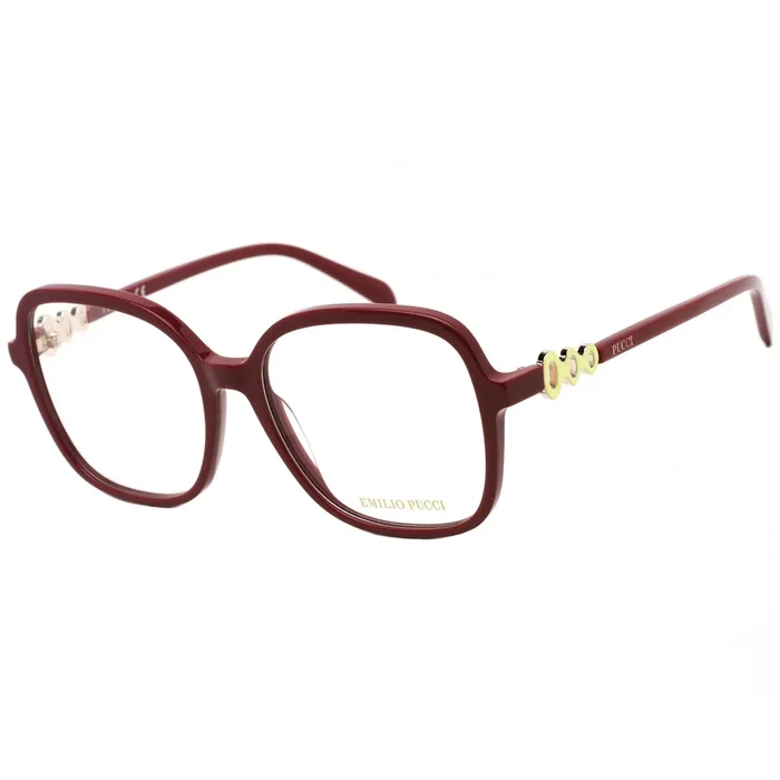 Emilio Pucci Women’s Eyeglasses – Shiny Red Square Shaped Plastic Frame | EP5177 066