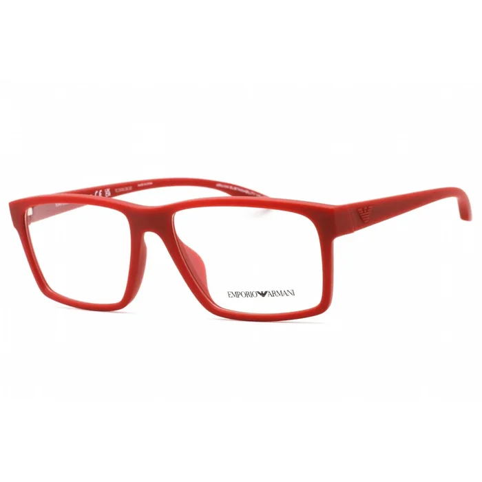 Emporio Armani Men’s Eyeglasses – Rubberized Red Full Rim Frame | 0EA3210U 5067