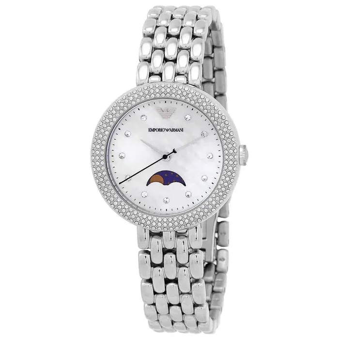 Emporio Armani Rosa Quartz Crystal White Mother of Pearl Dial Ladies Watch AR11461Watch