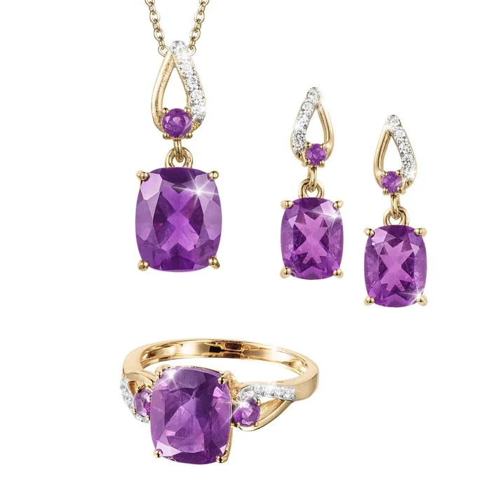 Enchanted Amethyst CollectionWatch & Jewelry Set