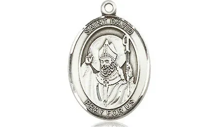 Extel Medium Oval Pewter St. David of Wales Medal Made in USA