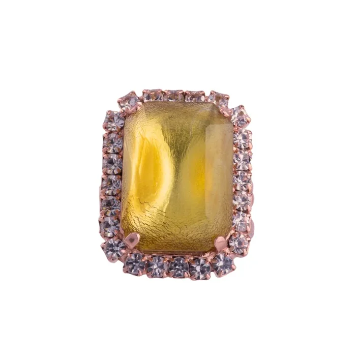 Extra Luxurious Halo Emerald Cut Ring in “Fields of Gold” *Custom*