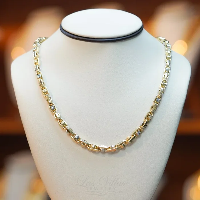 Fancy link Necklace in 14Kt Gold
