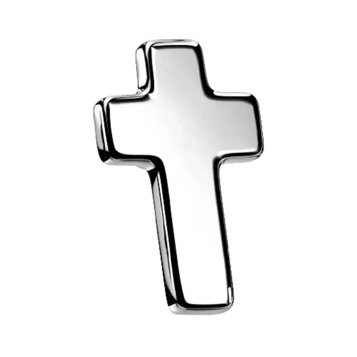 Flat Cross Shaped Internally Threaded Dermal Anchor Top – G23 Implant Grade Titanium