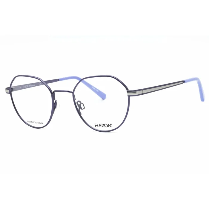 Flexon Unisex Eyeglasses – Matte Purple Geometric Metal Frame | FLEXON J4013 502