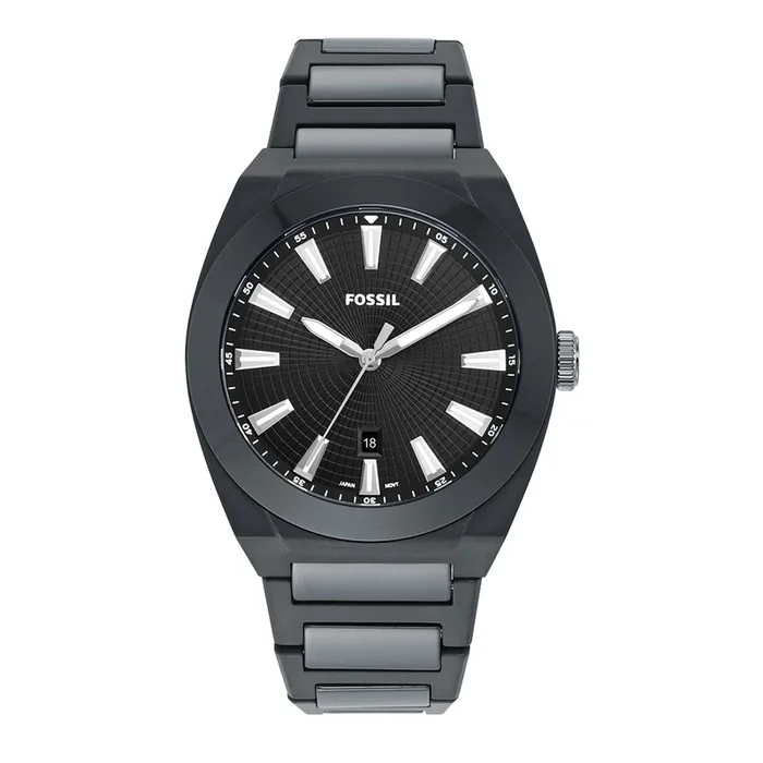 Fossil Men Everett Round Black Watches
