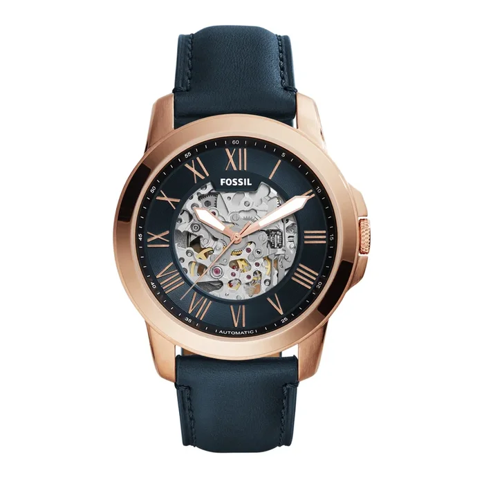 Fossil Men Grant Round Blue Watches